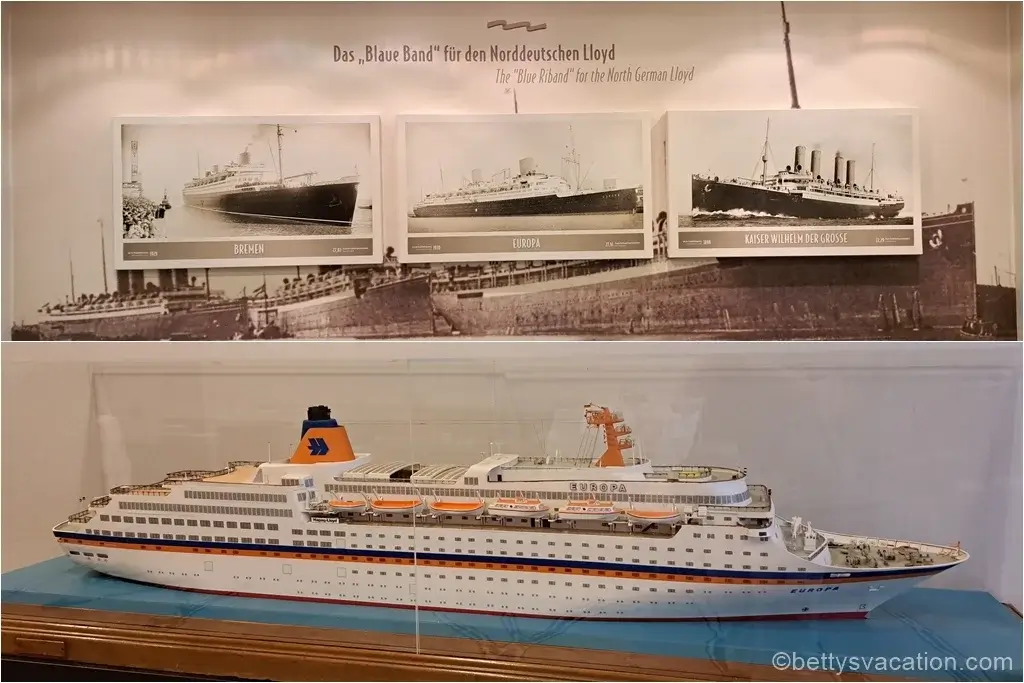 Bilder historischer Schiffe und Modellschiff von Hapag-Lloyd