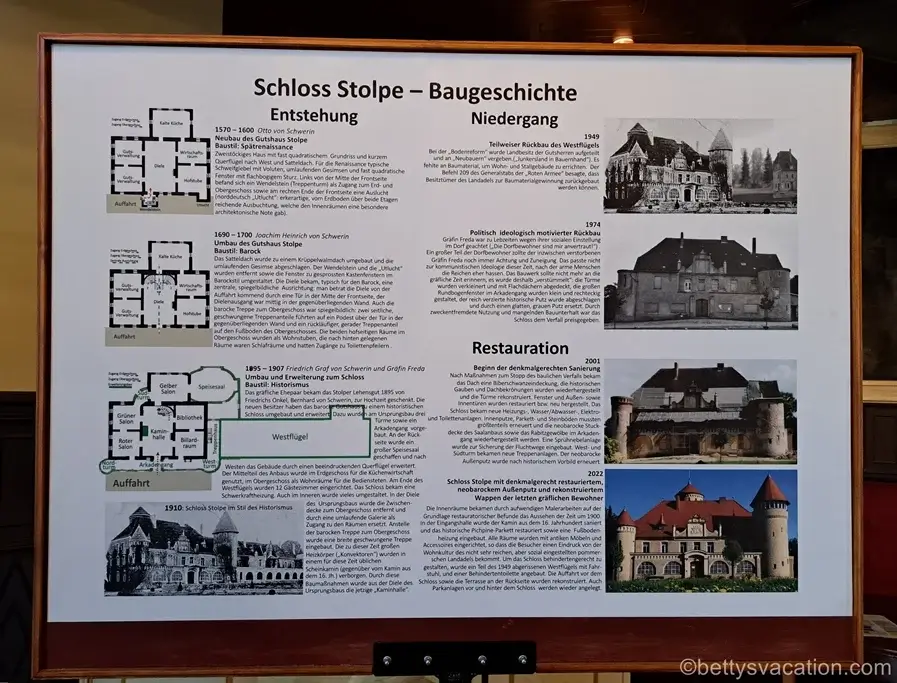 Tafel mit der Baugeschichte